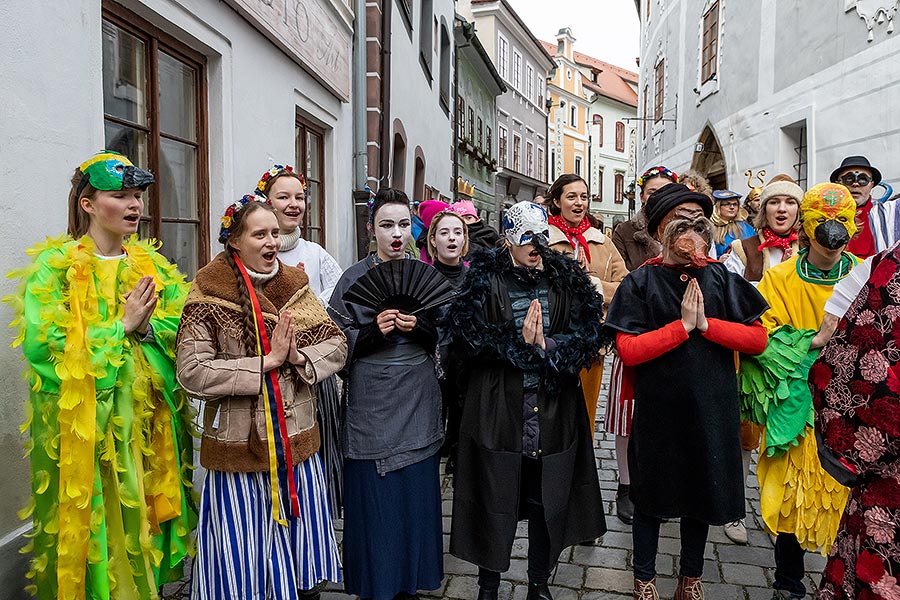 Carnival parade in Český Krumlov, 25th February 2020