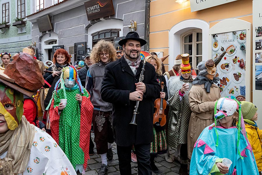 Masopustní průvod v Českém Krumlově, 25. února 2020