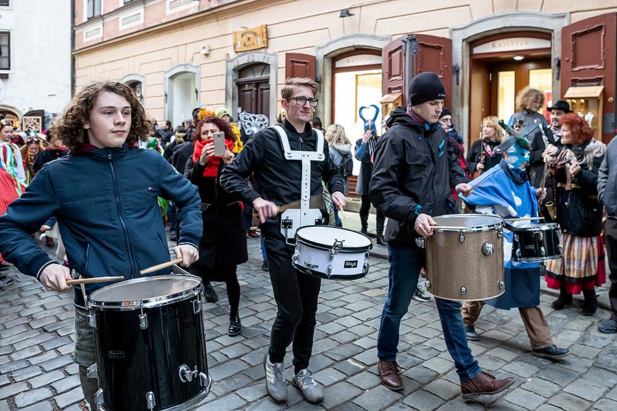 Masopustní průvod v Českém Krumlově, 25. února 2020