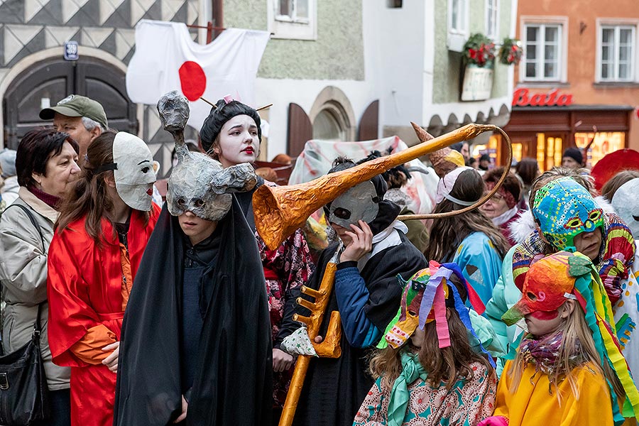 Carnival parade in Český Krumlov, 25th February 2020