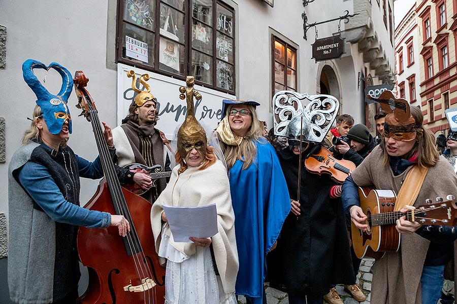 Carnival parade in Český Krumlov, 25th February 2020