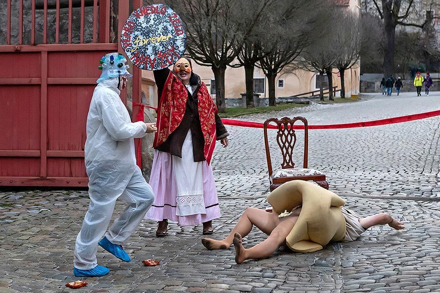 Carnival parade in Český Krumlov, 25th February 2020