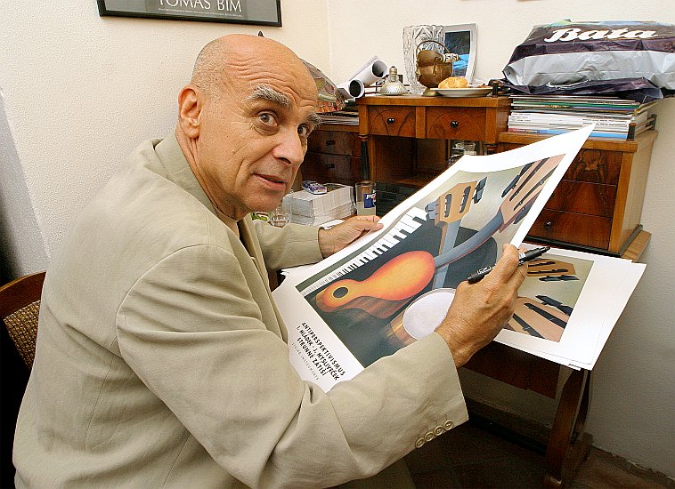 Ivan Mládek, Vernissage der Ausstellung der Bilder von Ivan Mládek im Haus der Fotografie Český Krumlov, 13. August 2004, Foto: Lubor Mrázek