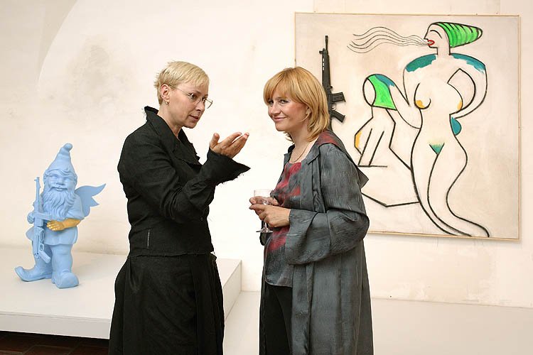 Vernissage der Ausstellung der Werke von Milan Knížák im Egon Schiele Art Centrum Český Krumlov, 4. September 2004, Foto: Libor Sváček