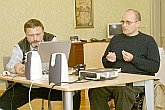 Ing. Tibor Horváth a Radomír Přibyl, Kiwanis klub Český Krumlov, III. ročník odborných seminářů Český Krumlov – Management a marketing cestovního ruchu, foto: Lubor Mrázek 