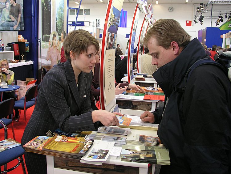 Presentation of the town of Czech Krumlov at the trade fair in Munich, stand of the town of Czech Krumlov was very crowded, source: Archives of Destination Management Czech Krumlov