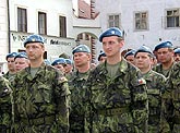 Předání bojového praporu, náměstí Svornosti Český Krumlov, 20.5.2002 
