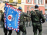 Bojový prapor Výcvikové základny mírových sil Český Krumlov, 20.5.2002 