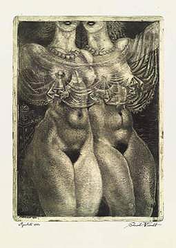Eduard Wiiralt: Bajadéry, 1930, akvatinta, vernis mou, 34,6 x 26,2 cm, Tartu Art Museum, zdroj: Egon Schiele Art Centrum 