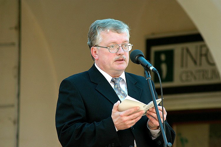 Ihor Tseluiko, rada vyslanec, Velvyslanectví Ukrajiny v ČR, náměstí Svornosti Český Krumlov, oslavy 60. výročí konce 2. světové války v regionu Český Krumlov, foto: © Lubor Mrázek