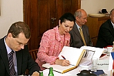 Besuch der Botschafterin Österreichs in der Tschechischen Republik I.E. Dr. Margot Klestil-Löffler in Český Krumlov, die gemeinsame Gespräche im Rathaus, Foto: © Lubor Mrázek 