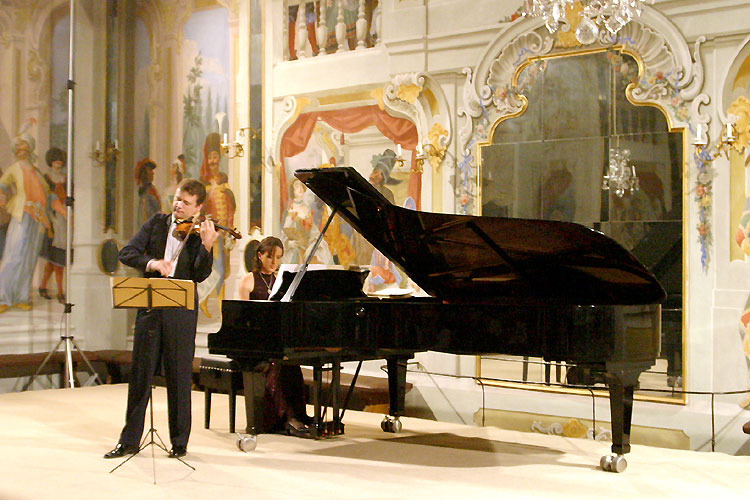 Ivan Ženatý a Katarína Ženatá, 7. července 2005, Festival komorní hudby Český Krumlov, foto: © Lubor Mrázek