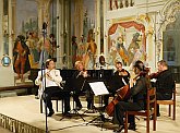 Kvarteto martinů, Robert Stallman (USA) - flétna, 28. července 2005, Mezinárodní hudební festival Český Krumlov, zdroj: © Auviex s.r.o., foto: Libor Sváček 