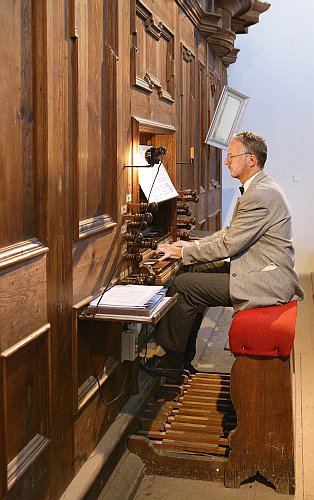 Michal Novenko, Orgel-Recital, 7. August 2005, Internationales Musikfestival Český Krumlov, Bildsquelle: © Auviex s.r.o., Foto: Libor Sváček