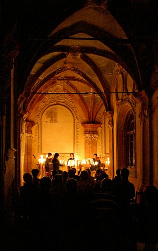 Karolína Berková und Heroldovo kvarteto (Herolds Quartett), 30. Juli 2005, Königliches Musikfestival 2005 Zlatá Koruna, Foto: © Lubor Mrázek