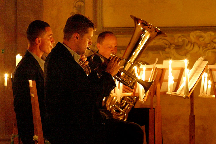 Pražské žesťové collegium (Prager Blechblas-Collegium), 27. August 2005, Königliches Musikfestival 2005 Zlatá Koruna, Foto: © Lubor Mrázek