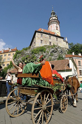 Průvod vinařů a pivovarníků, Svatováclavské slavností 2005 v Českém Krumlově, foto: © Lubor Mrázek