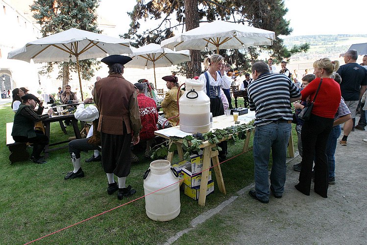 Průvod vinařů a pivovarníků, Svatováclavské slavností 2005 v Českém Krumlově, foto: © Lubor Mrázek