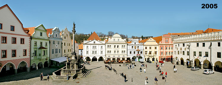 Panoramatický pohled na českokrumlovské náměstí, 2005, foto: © Lubor Mrázek