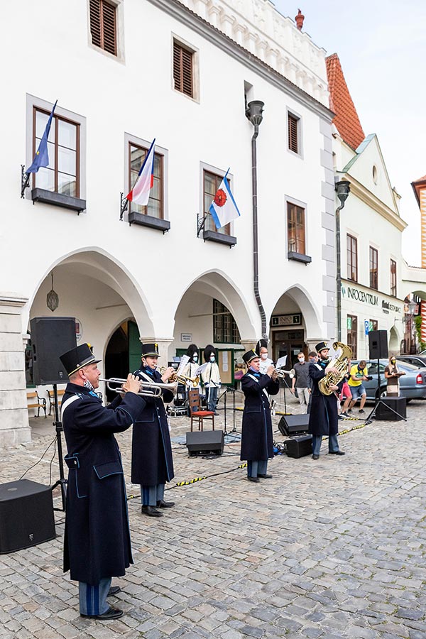 Zahájení cesty na počest velkého náčelníka Okimy - Miloslava Stingla, Český Krumlov 19.5.2020