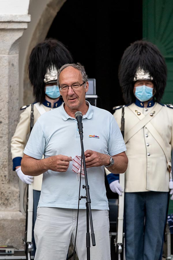 Zahájení cesty na počest velkého náčelníka Okimy - Miloslava Stingla, Český Krumlov 19.5.2020