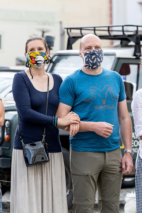 Zahájení cesty na počest velkého náčelníka Okimy - Miloslava Stingla, Český Krumlov 19.5.2020