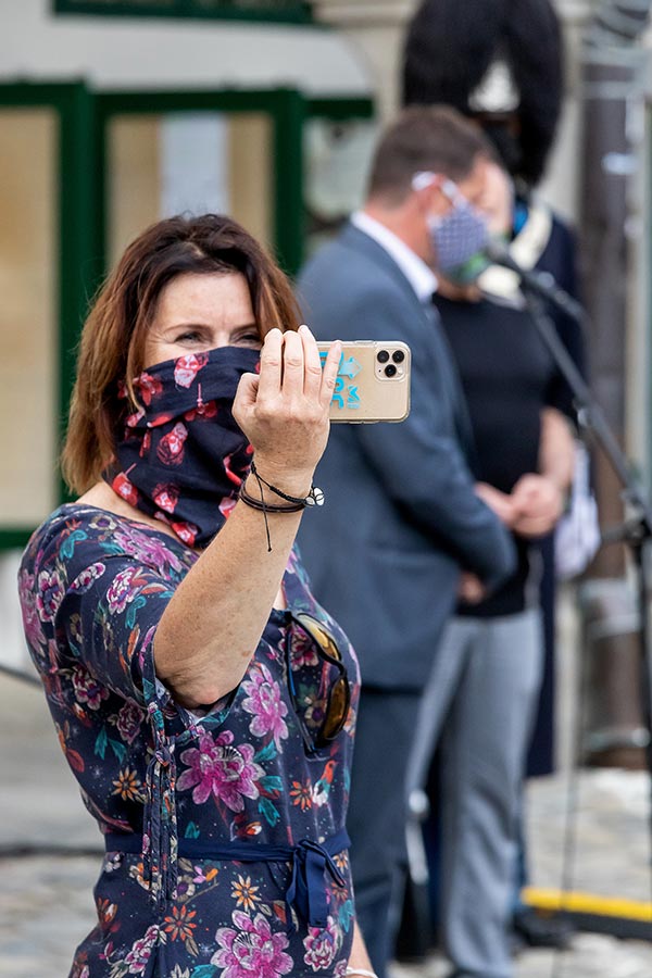 Zahájení cesty na počest velkého náčelníka Okimy - Miloslava Stingla, Český Krumlov 19.5.2020