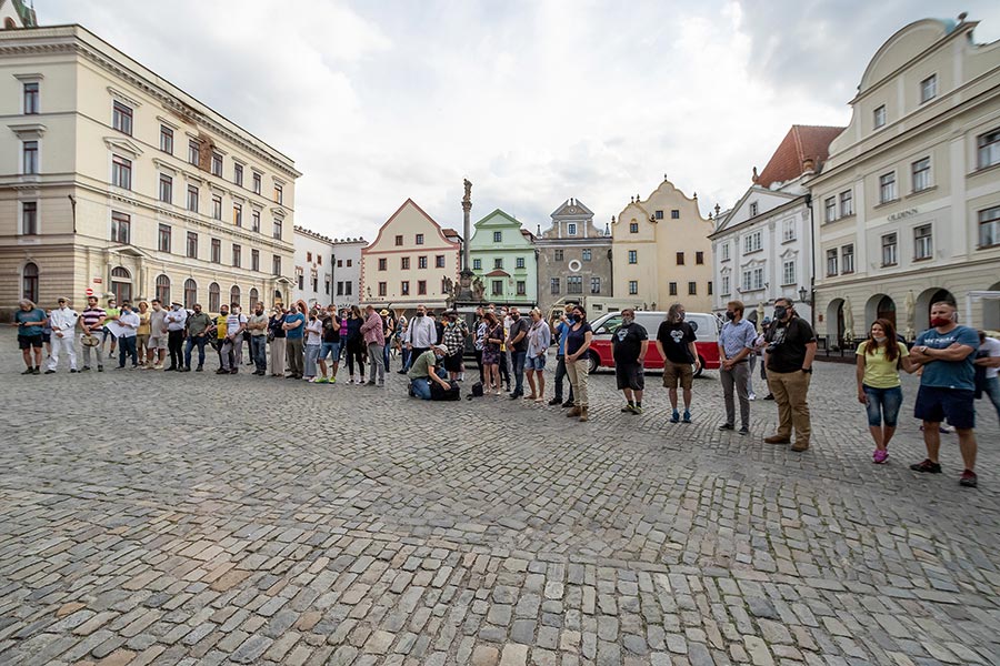 Zahájení cesty na počest velkého náčelníka Okimy - Miloslava Stingla, Český Krumlov 19.5.2020