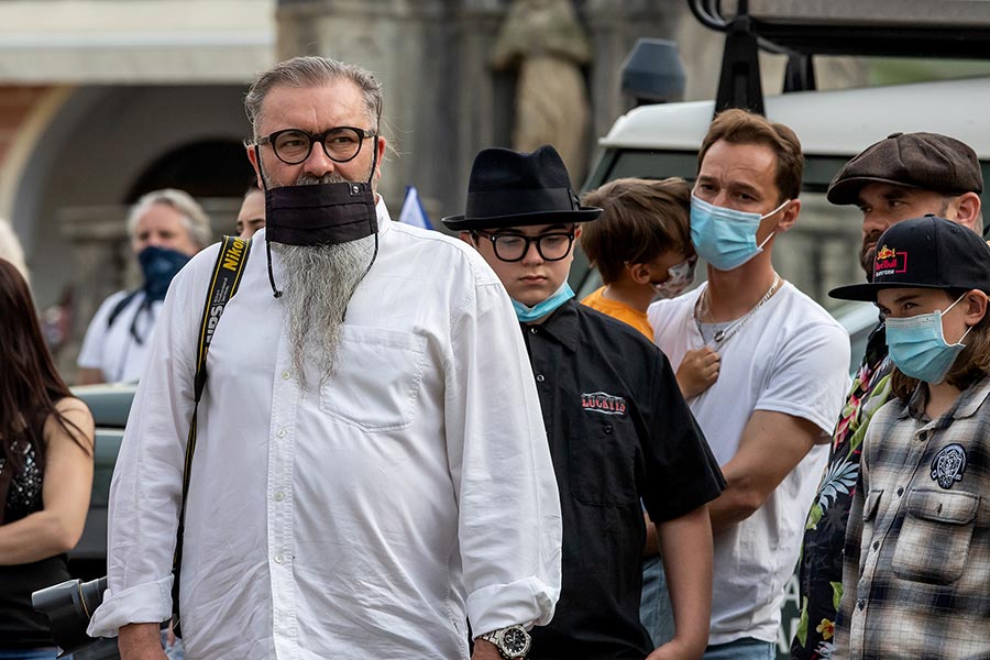 Zahájení cesty na počest velkého náčelníka Okimy - Miloslava Stingla, Český Krumlov 19.5.2020