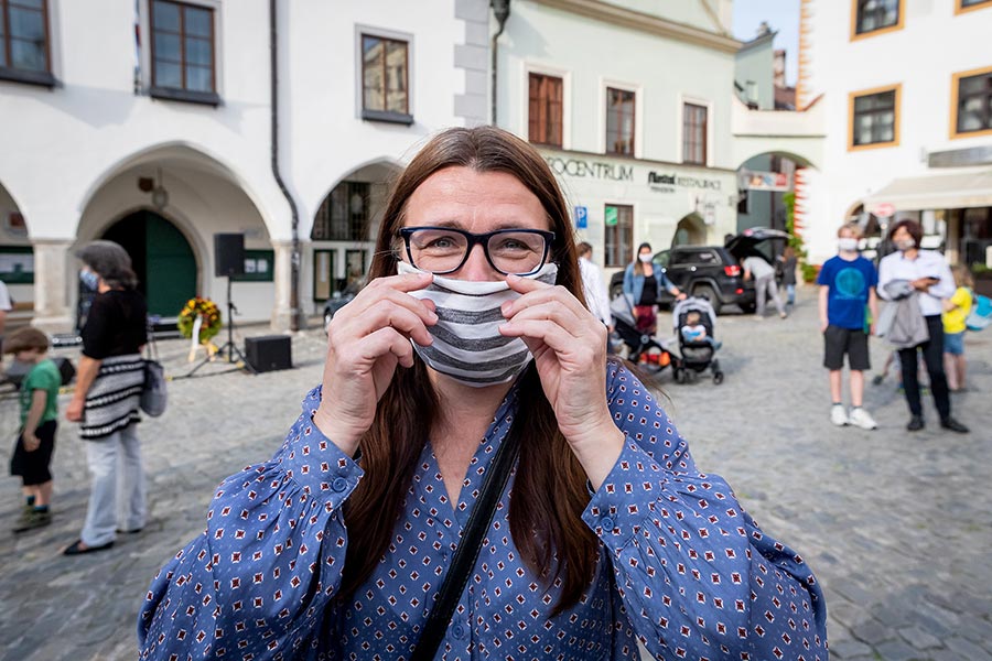 Zahájení cesty na počest velkého náčelníka Okimy - Miloslava Stingla, Český Krumlov 19.5.2020