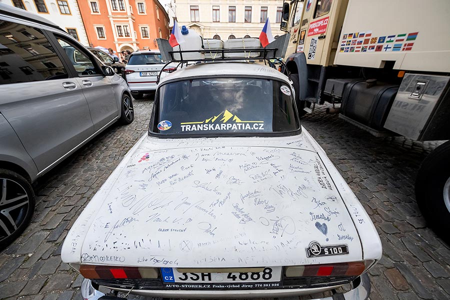 Zahájení cesty na počest velkého náčelníka Okimy - Miloslava Stingla, Český Krumlov 19.5.2020