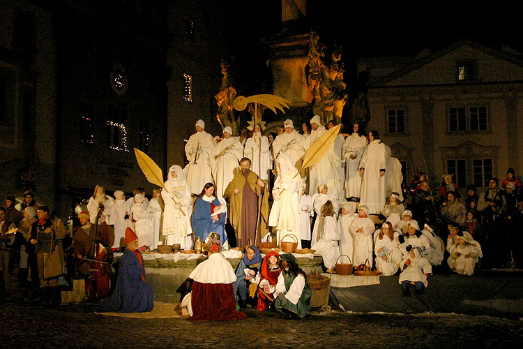 23. prosince - živý Betlém, advent a vánoce 2005 v Českém Krumlově, foto: © Lubor Mrázek