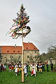 Kouzelný Krumlov - stavění májky, 30. dubna 2006, Pivovarská zahrada, Český Krumlov, foto: © Mgr. Lubor Mrázek 