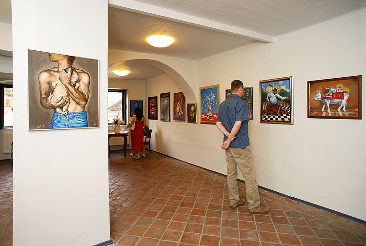 Die festliche Eröffnung der Ausstellungen Sára Saudková (Fotos) und Jan Saudek (Bilder), Haus der Fotografie in Český Krumlov, 23.6.2006, Foto: © Libor Sváček