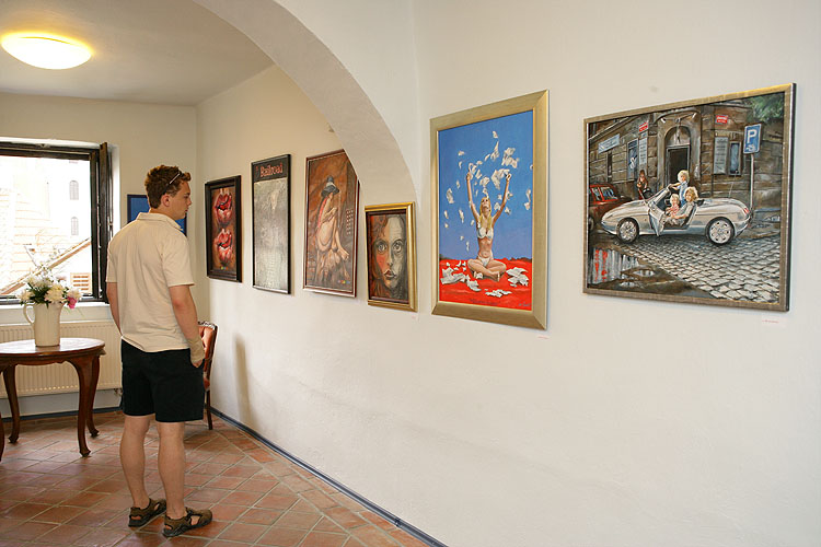 Die festliche Eröffnung der Ausstellungen Sára Saudková (Fotos) und Jan Saudek (Bilder), Haus der Fotografie in Český Krumlov, 23.6.2006, Foto: © Libor Sváček