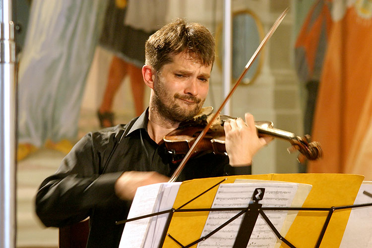 Apollon Kvartet - Siegerkompositionen des Jubiläumswettbewerbs für Komponisten, Maskensaal des Schlosses Český Krumlov, 7.7.2006, Festival der Kammermusik Český Krumlov, Foto: © Lubor Mrázek