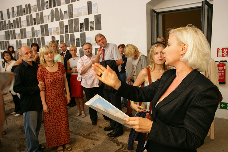Geoffrey Hendricks: installation, opening of the exhibition 14th July 2006, Egon Schiele Art Centrum, photo: © 2006 Libor Sváček