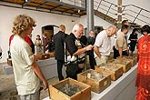 Geoffrey Hendricks: krabice, žebříky, břidlicové tašky a nebe, otevření výstavy 14. července 2006, Egon Schiele Art Centrum, foto: © 2006 Libor Sváček 
