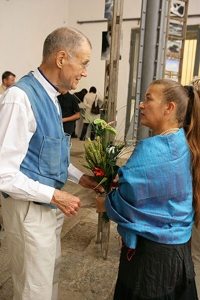 Geoffrey Hendricks: installation, opening of the exhibition 14th July 2006, Egon Schiele Art Centrum, photo: © 2006 Libor Sváček