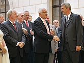 Opening Ceremony. In attandance: President of the Czech Republic Václav Klaus, Jong-Won Kim – piano (Korea), The Czech Radio Symphony Orchestra, conducted by: Maxim Shostakovich (Russia, USA), 21.7.2006,International Music Festival Český Krumlov 2006, source: © Auviex s.r.o., photo: Libor Sváčwk 