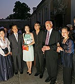 Opening Ceremony. In attandance: President of the Czech Republic Václav Klaus, Jong-Won Kim – piano (Korea), The Czech Radio Symphony Orchestra, conducted by: Maxim Shostakovich (Russia, USA), 21.7.2006,International Music Festival Český Krumlov 2006, source: © Auviex s.r.o., photo: Libor Sváčwk 