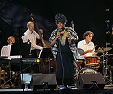 Joan Faulkner (USA) - singing, Gustav Brom Big Band, Art Leader Vlado Valovič, Brewery Garden, 29.7.2006, International Music Festival Český Krumlov 2006, source: © Auviex s.r.o., photo: Libor Sváček 