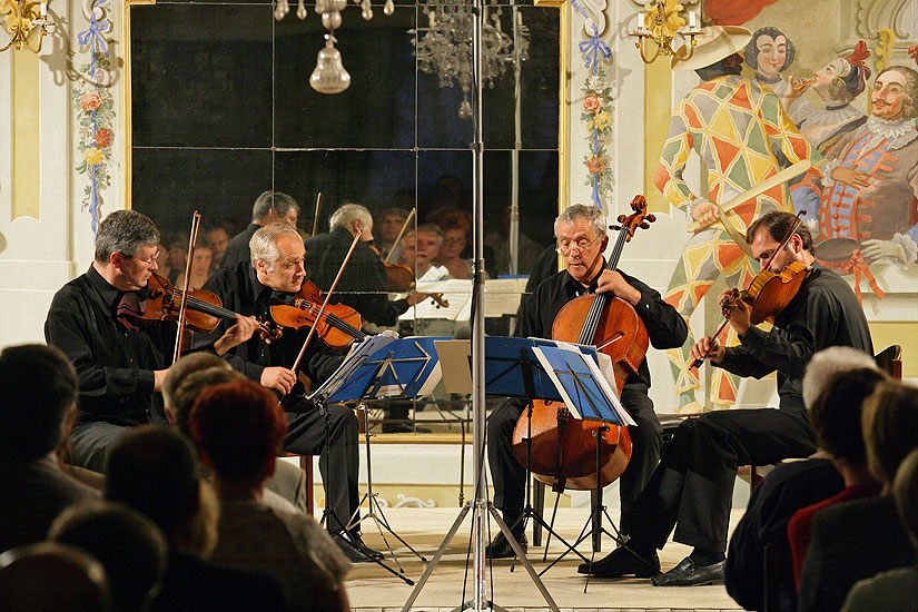 Kocian- Quartett, Maskensaal des Schlosses Český Krumlov, 2.8.2006, Internationales Musikfestival Český Krumlov 2006, Bildsquelle: © Auviex s.r.o., Foto: Libor Sváček