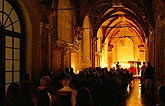 Jaroslav Tůma (Orgel), Bohuslav Matoušek (Geige), Anna Fliegerová (Geige), Milan Kraus (Violoncello), Klosterkirche und Kreuzflur,  23.8.2006, Königliches Musikfestival 2006, Kloster Zlatá Koruna, Foto: © 2006 Lubor Mrázek 