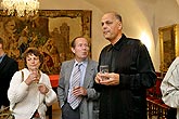 Jaroslav Tůma (Orgel), Bohuslav Matoušek (Geige), Anna Fliegerová (Geige), Milan Kraus (Violoncello), Klosterkirche und Kreuzflur,  23.8.2006, Königliches Musikfestival 2006, Kloster Zlatá Koruna, Foto: © 2006 Lubor Mrázek 