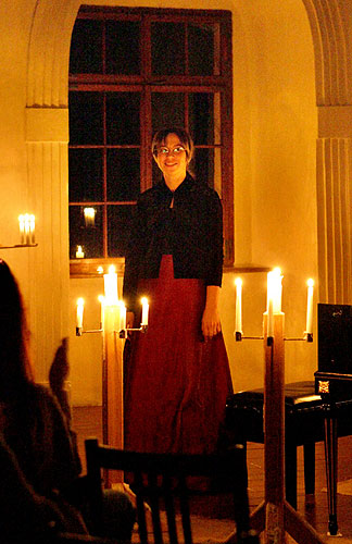 Monika Knoblochová - Hapsichord recital, Abbey - Entrance Hall, 12th September 2006, Zlatá Koruna Royal Music Festival, photo: © 2006 Lubor Mrázek