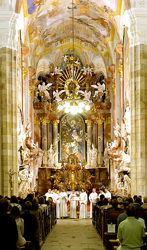 Schola Gregoriana Pragensis, Klosterkirche, 28.9.2006, Königliches Musikfestival Zlatá Koruna, Foto: © 2006 Lubor Mrázek