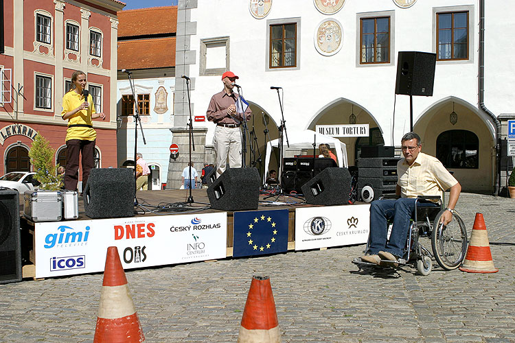 Treffen der Partnerstädte Hauzenberg, Vöcklabruck, Slovenj Gradec und Český Krumlov, Tag mit Handicap - Tag ohne Barrieren, 9. und 10. September 2006, Foto: © 2006 Lubor Mrázek