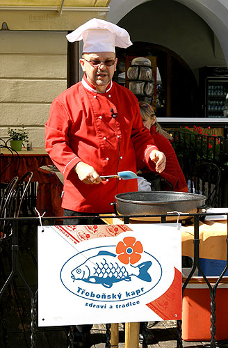 Programm auf dem Hauptplatz Náměstí Svornosti in Český Krumlov, Tag mit Handicap - Tag ohne Barrieren, 9. und 10. September 2006, Foto: © 2006 Lubor Mrázek