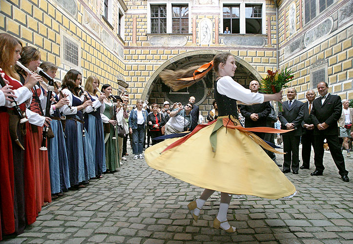 His Royal Highness Norodom Sihamoni, King of Cambodia, during a visit in Český Krumlov, 20 September 2006